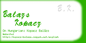 balazs kopacz business card